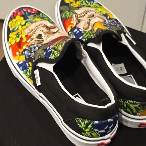 Vans Slip-On Fruit Skull Skate Shoes - Picture 9 of 10
